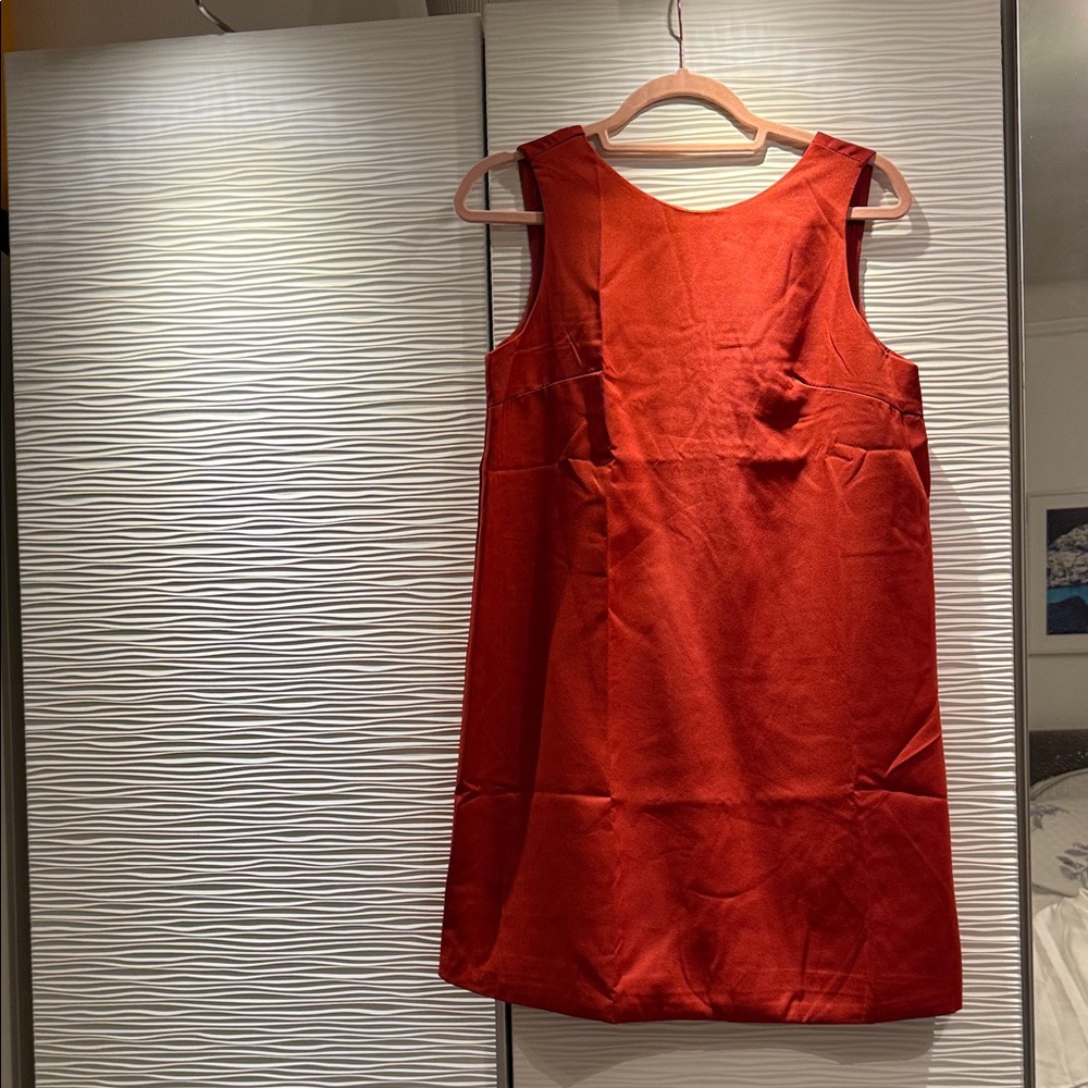 SHEIN Chic orange Red Mini Dress Sz XS